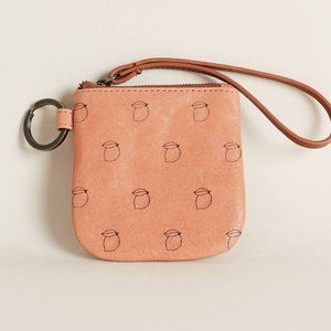 NWT Nancy Bird Leather Keyring Purse Pink